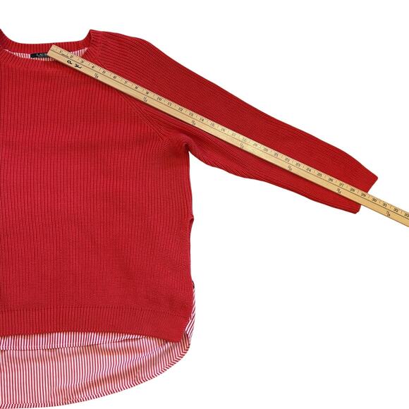 Lauren Ralph Lauren Sweater Womens Size 2XL Pink Layered Knit Crew Neck Pullover - Picture 9 of 9